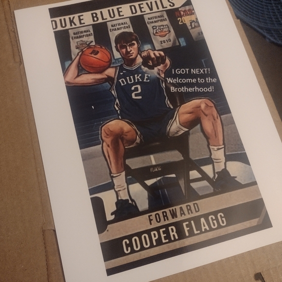 NEW!๐ฏ COOPER FLAGG RUCKER PARK & DUKE COLOR ART 8.5x11 POSTER BUNDLE SET!๐ฅ - Picture 8 of 10